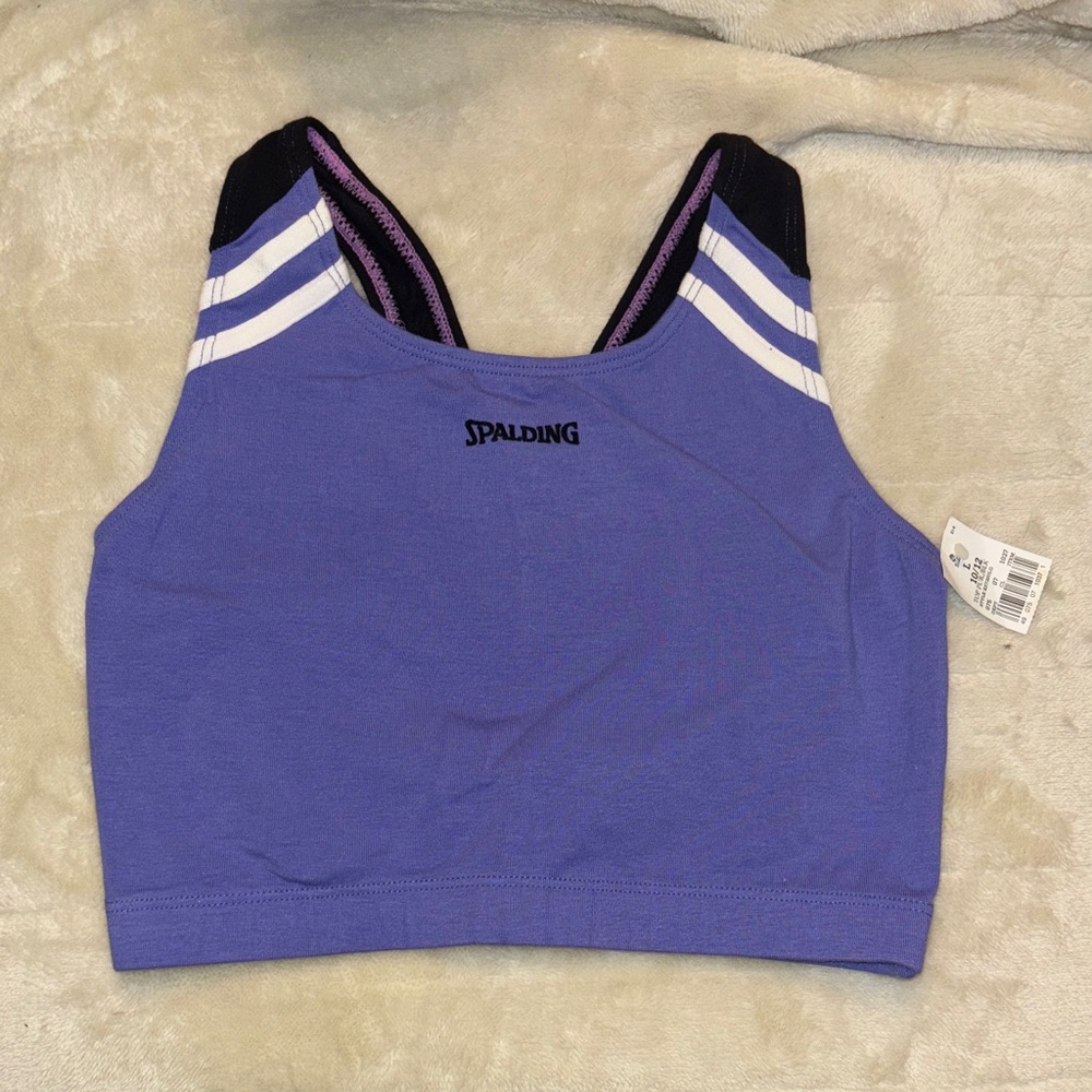 Spalding Blue and Black Sports Bra